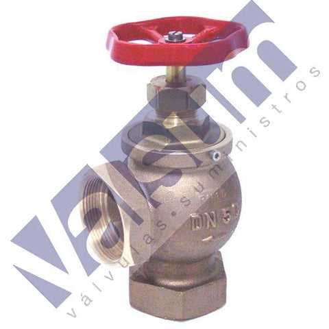 Válvula de interrupción, paso angular, tapa roscada, extremos roscados.