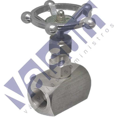 Válvula de aguja paso recto roscada