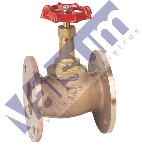 Válvula de asiento paso recto, con bridas