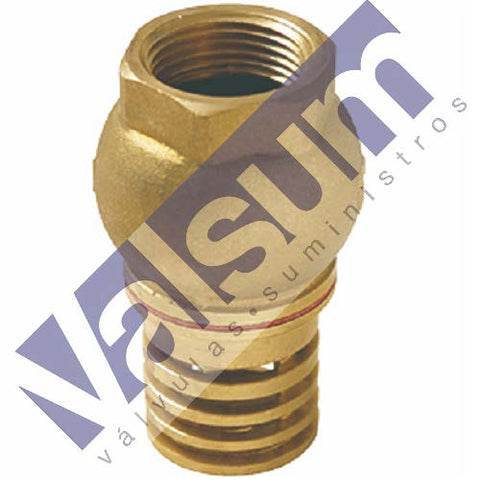 Válvula de fondo con filtro de latón