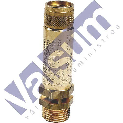 Válvula de seguridad para aire y gases compatibles no peligrosos